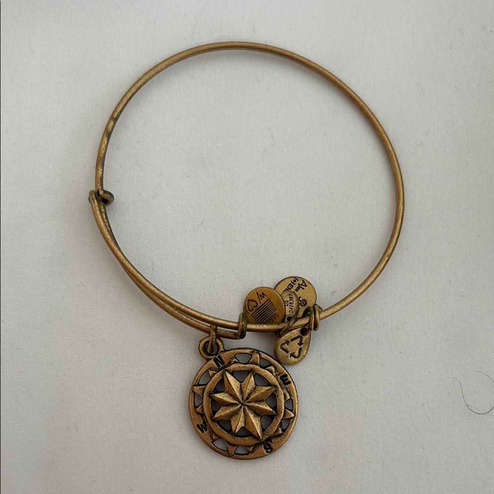 Alex and Ani Gold-Tone Star Charm Bracelet